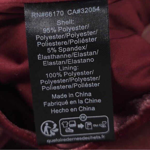 NWT Hutch Anthropologie Long-Sleeve Square-Neck‎ Mini Dress Velvet Red Rouge - Picture 9 of 10